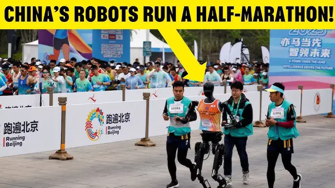Robots Raced With Humans For 21KM In China: Even The Fastest Robot Was 1.30 Hours Behind; World’s First Human-Robot Half Marathon